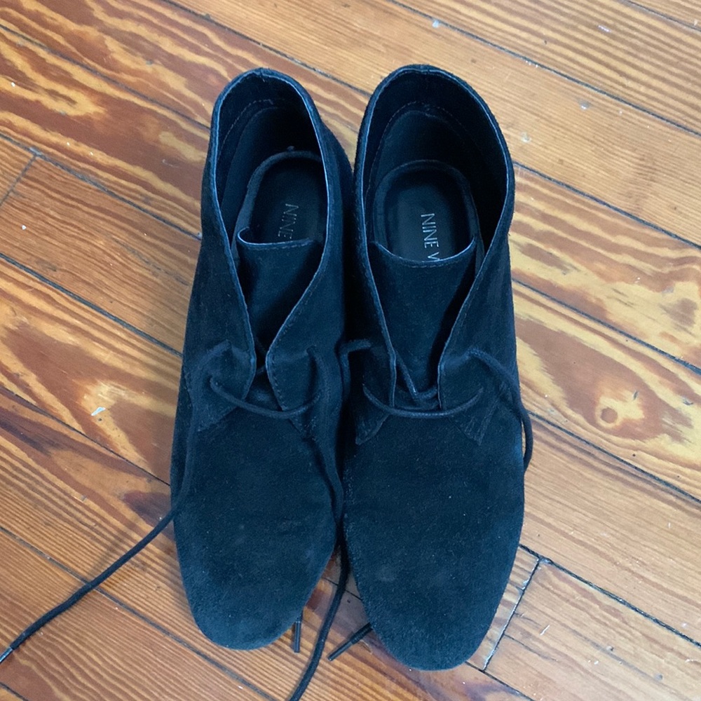 Wedge heel booties from Nine West black  8.5